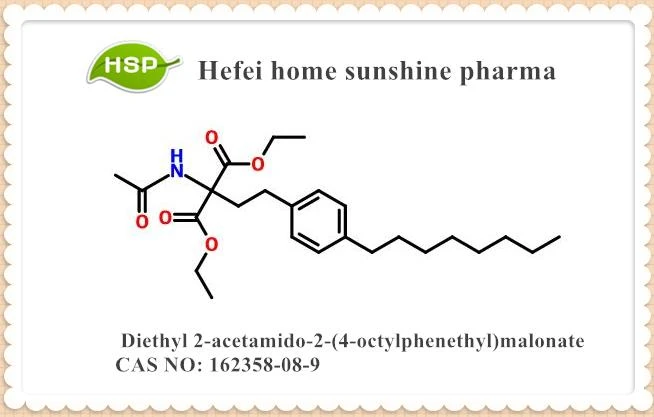Dietil 2-acetamido-2- (4-octylphenethyl) malonate CAS 162358-08-9