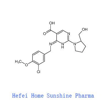 Aċidu 4- (3-kloro-4-metossibenżilamino) -2 - ((S) -2- (idrossimetil) pirolidin-1-il) pirimidin-5-karbossiliku CAS 330785-84-7