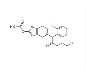 5- (5-kloro-1- (3-fluorfenil) -2-ossopentil) -4,5,6,7-tetraidrotieno [3,2-c] piridin-2-il Aċetat CAS 1056459-37-0