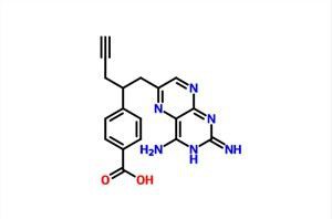 Aċidu Benżojku, 4- [1 - [(2,4-diamino-6-pteridinil) metil] -3-butin-1-il] - CAS 146464-93-9